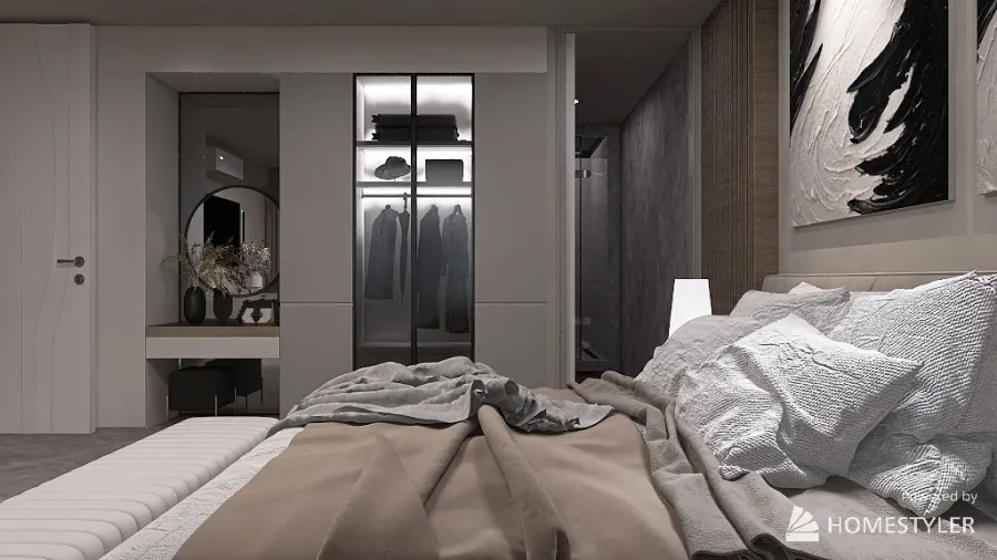 Stylish modern apartment 3d design renderings