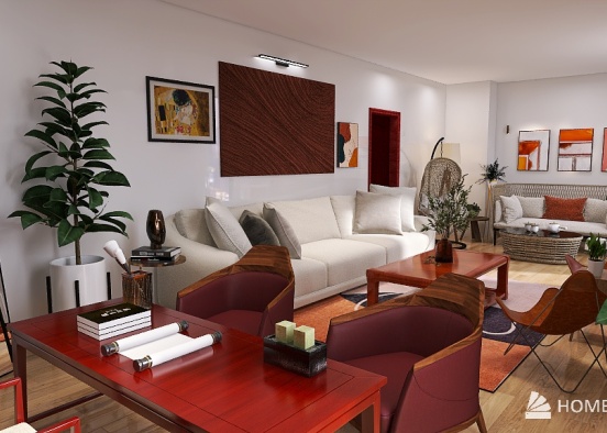 Living Room - Charron Design Rendering