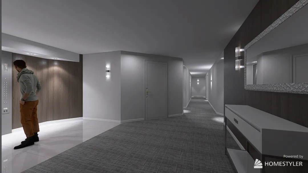 14 Nosband corridor 3d design renderings