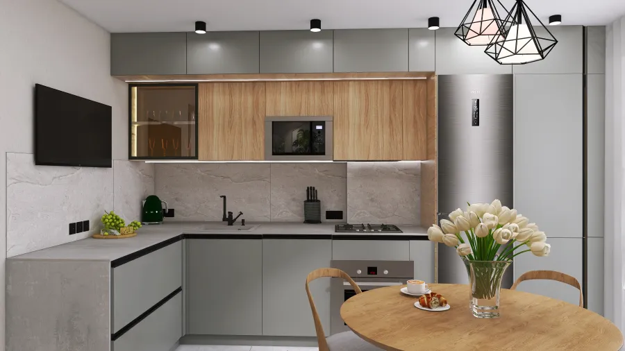 Проект кухня 3d design renderings
