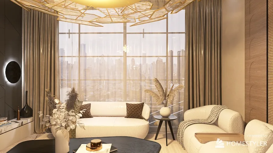 Stylish modern apartment 3d design renderings