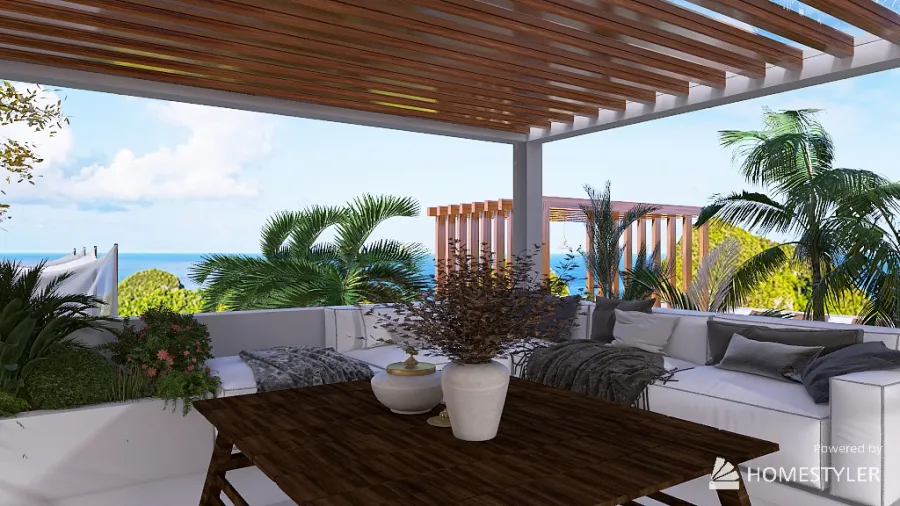 Bohemian style on the coast 3d design renderings