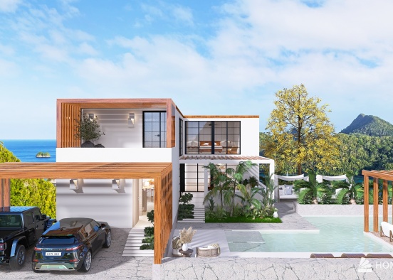 Bohemian style on the coast Design Rendering
