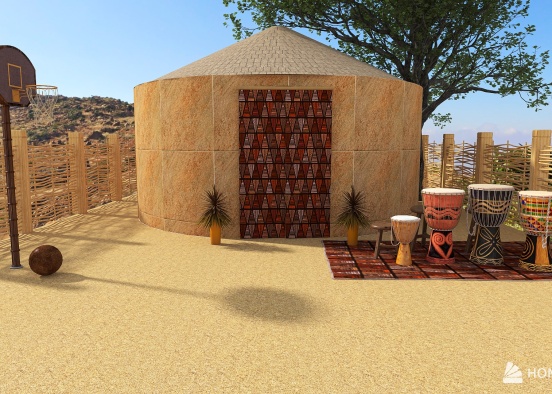 African Hut Design Rendering