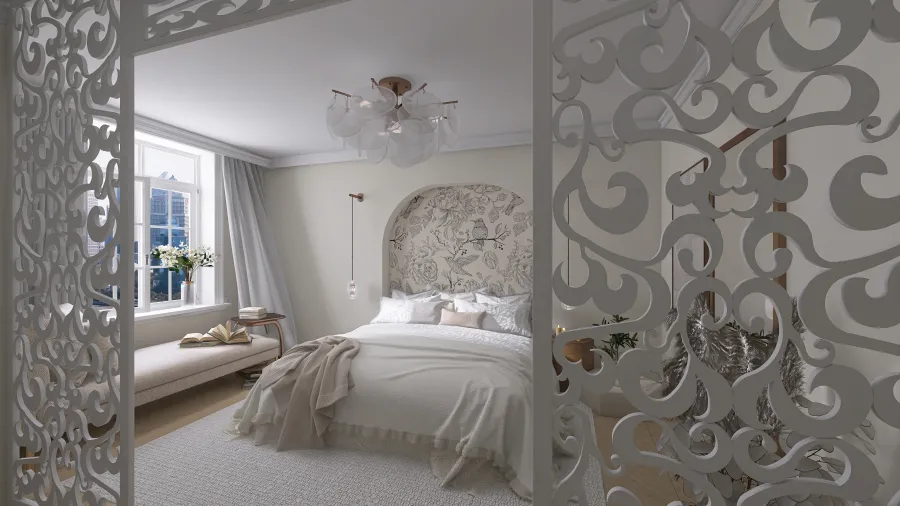 White badroom 3d design renderings