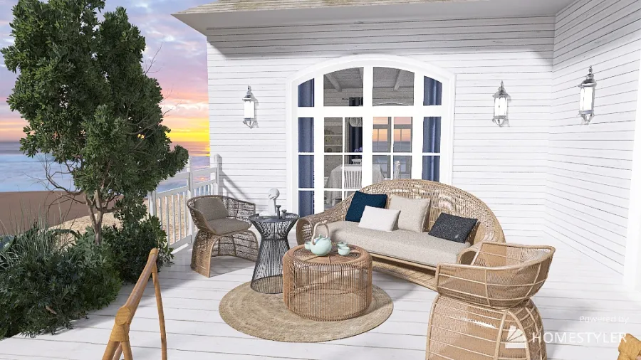 maison de vacance bord de mer 3d design renderings