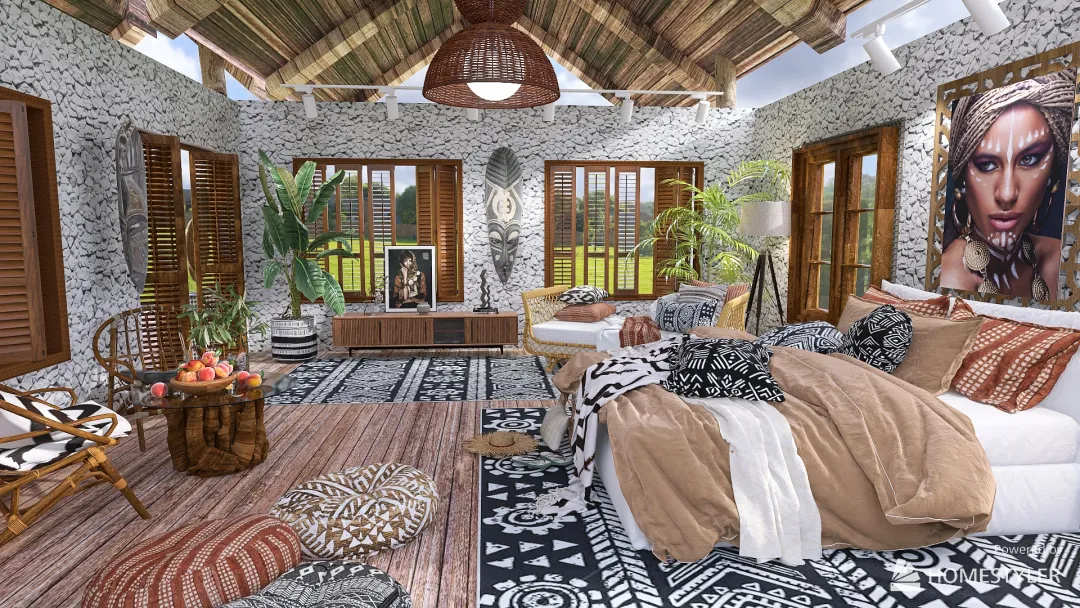 Natural Living in Africa 3d design renderings