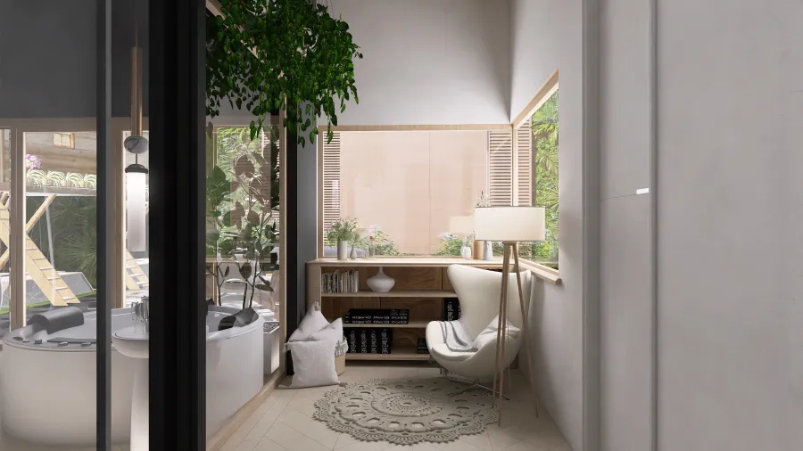Luxury three-bedroom house 3d design renderings