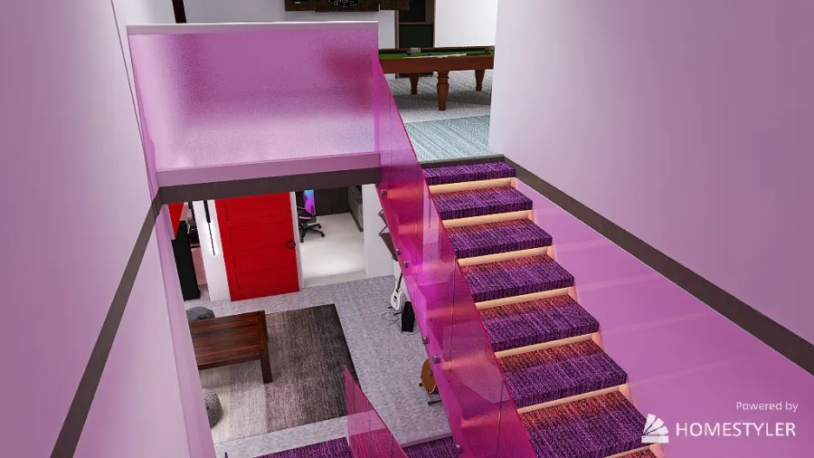 Pink Home 1 3d design renderings