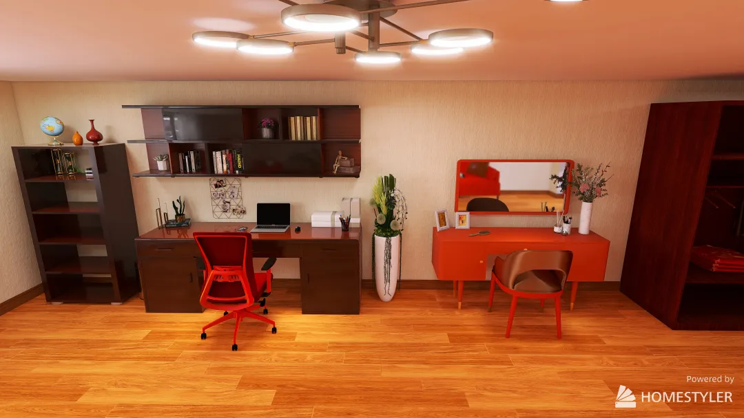 Проект уютной комнаты 3d design renderings