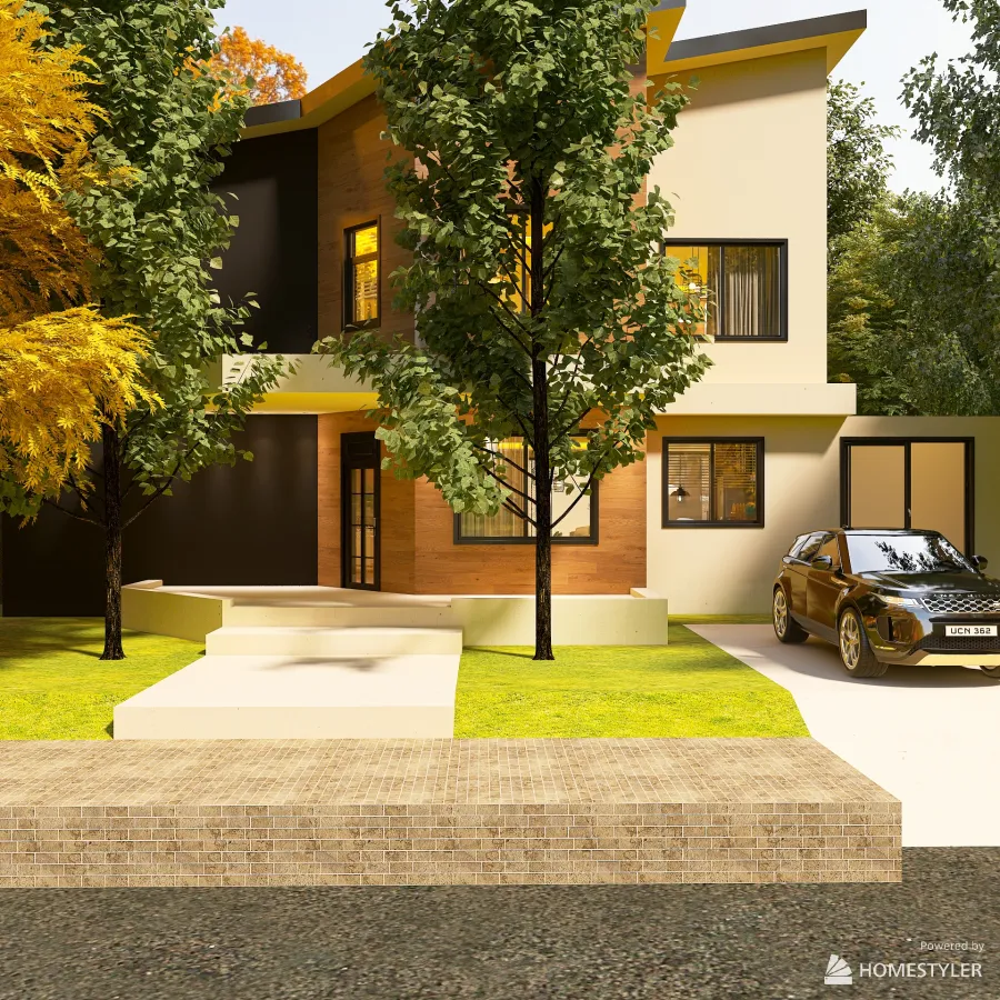 Casa na Floresta 3d design renderings