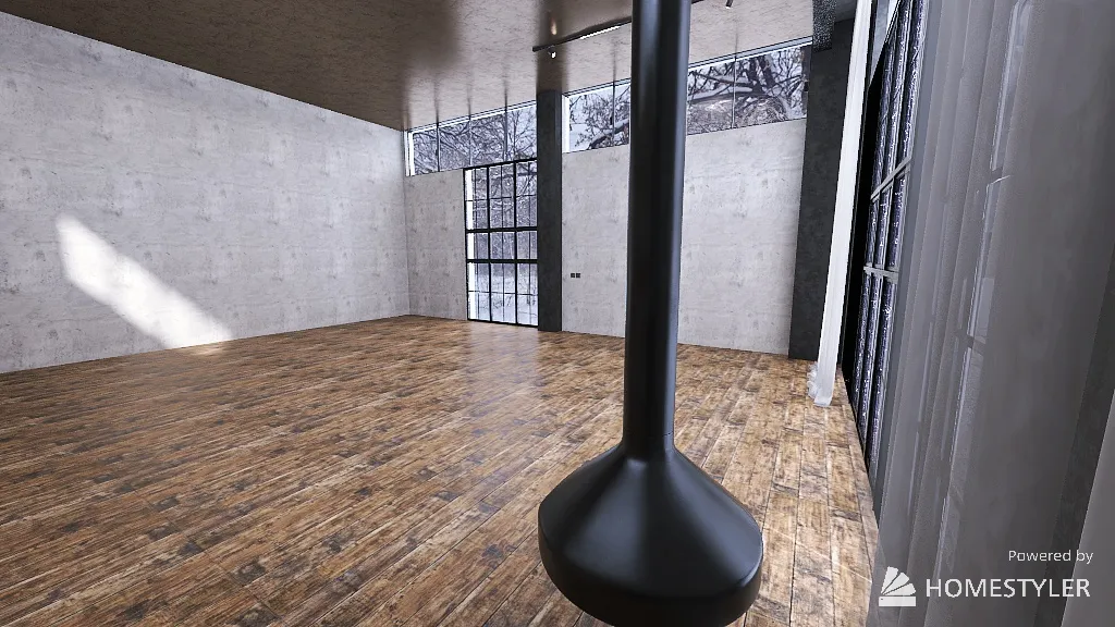 8 Industrial Style Tall Single Room 3d design renderings
