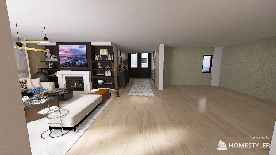 Annette Ramson Living room, Kitchen, and Dining 3d design renderings