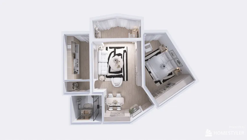 Light Minimalistic Apartment 3d design picture 62.43