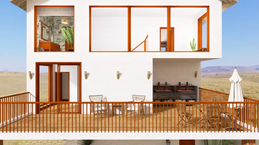 Safari Lodge 3d design renderings