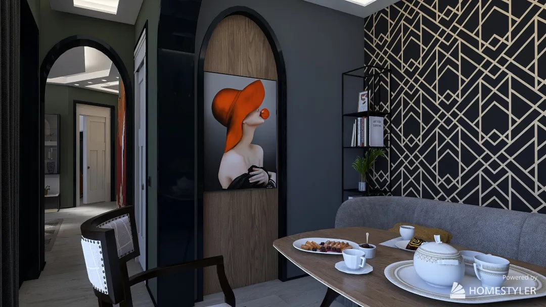 Apartment “Art and deco” 3d design renderings