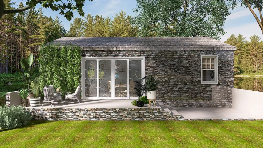 New England Cottage 3d design renderings