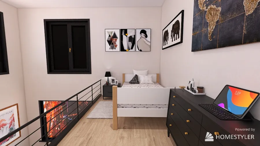 Bedroom and Hangout Room 3d design renderings