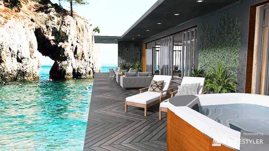 villa sur l'eau 3d design renderings
