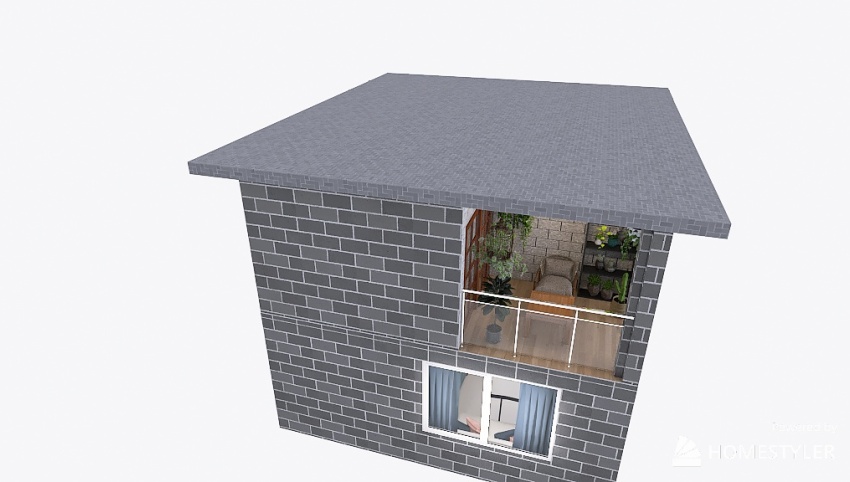 2 story small house for 1 resident 3d design picture 92.9