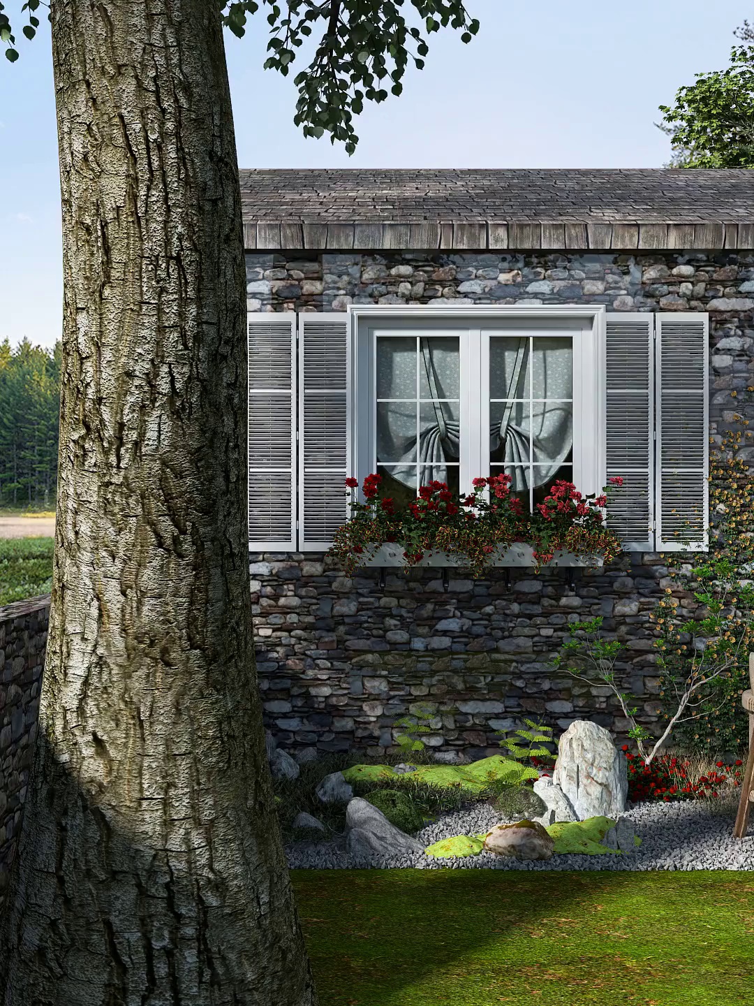 New England Cottage Design Rendering