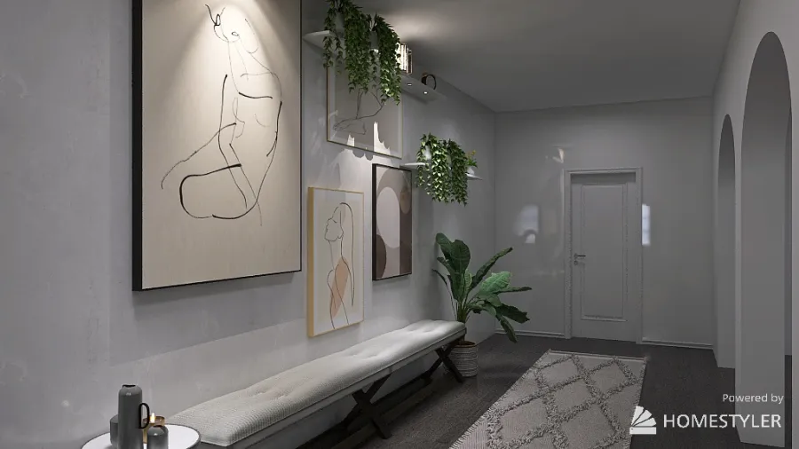 1 person Apartment 3d design renderings