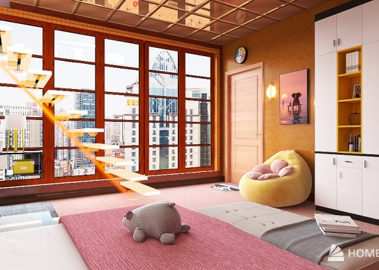 04 Homestyler - Custom 16'x16' Loft Room Design Rendering