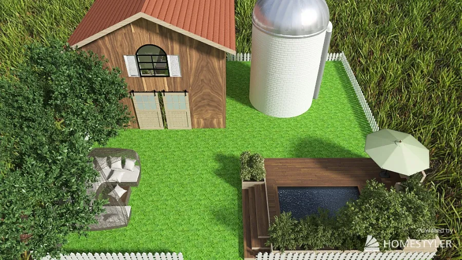 Modern Farmhouse 3d design renderings