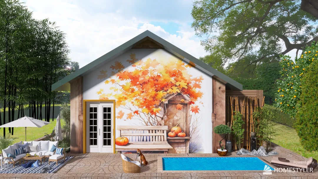 Cozy mini house 3d design renderings