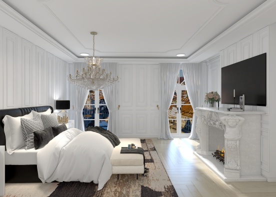 Modern Parisian Apartment Design Rendering