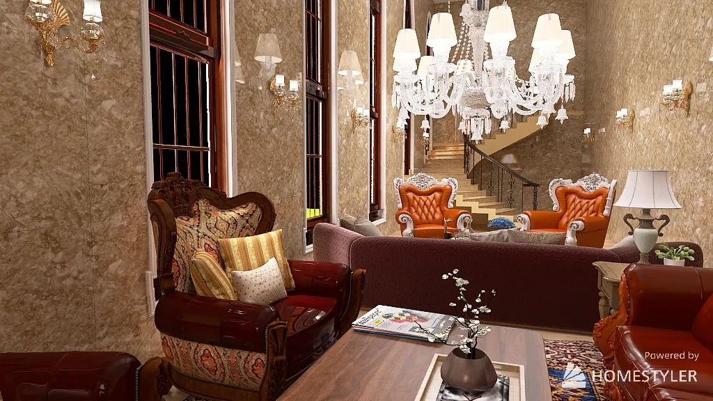 Hogwarts common room 3d design renderings