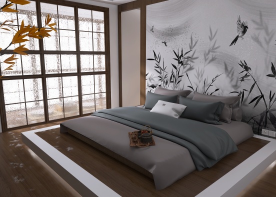 Bedroom by Japandi Design Rendering