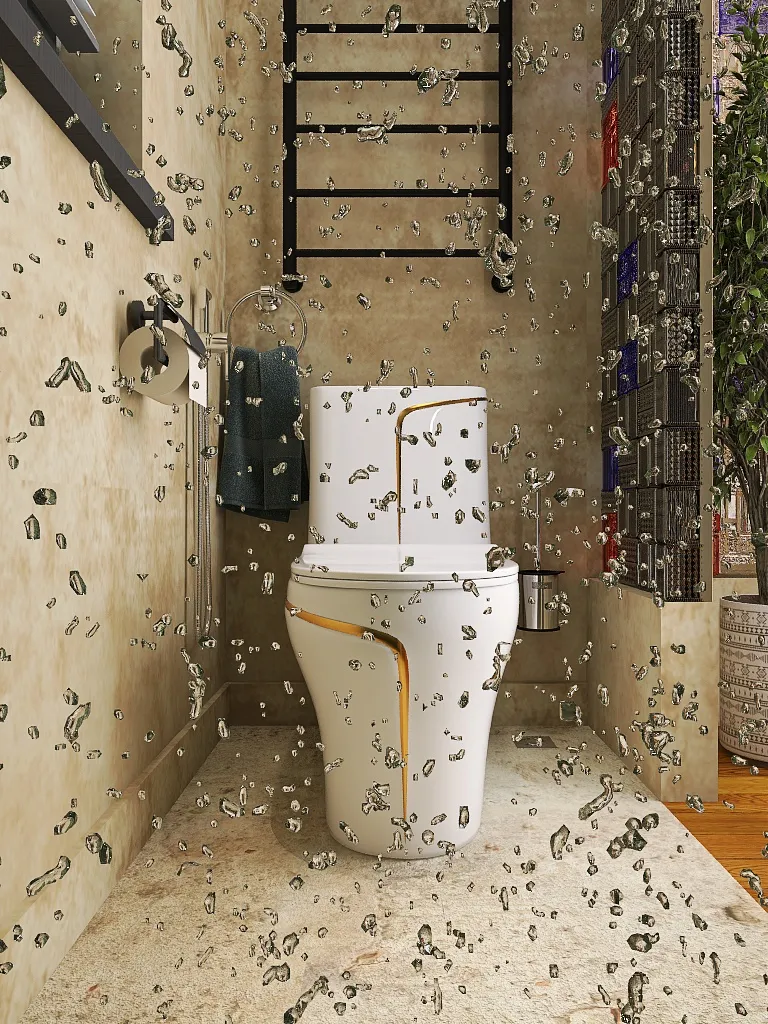 Душ, туалет Голов. кімнати 3d design renderings