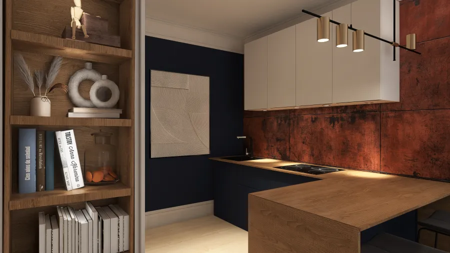 кухня-вітальня 3d design renderings