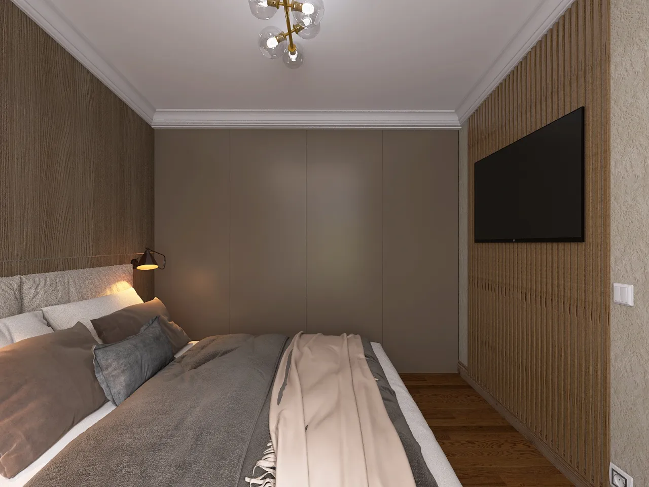 Farmhouse Bedroom 3d design renderings