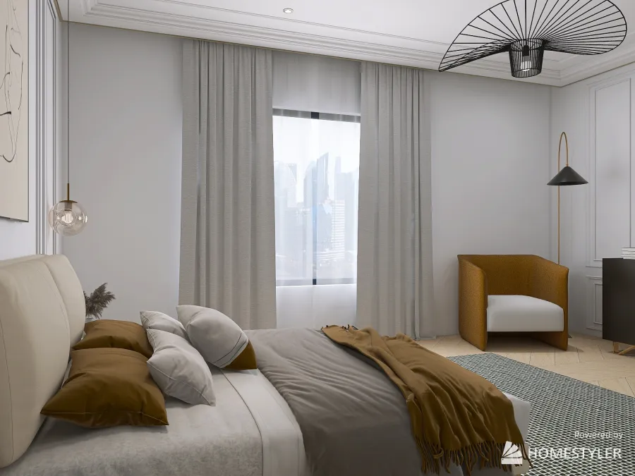 Modern bedroom design 3d design renderings