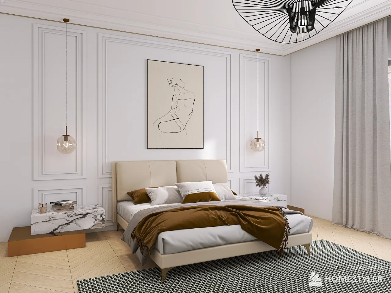 Modern bedroom design 3d design renderings