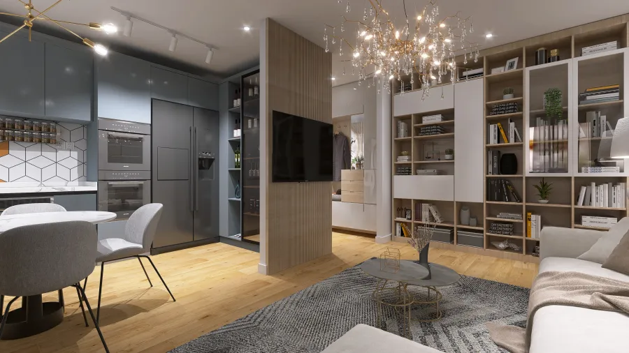 2 Apartments Boutique flat in the center of Bucharest 3d design renderings