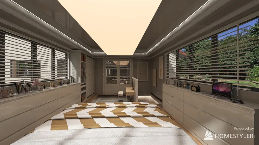 casa moderna tre livelli 3d design renderings