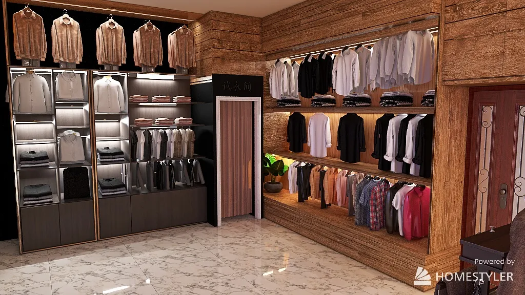 clothes shop 3d design renderings