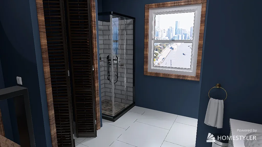 Downstairs Bathroom 3d design renderings