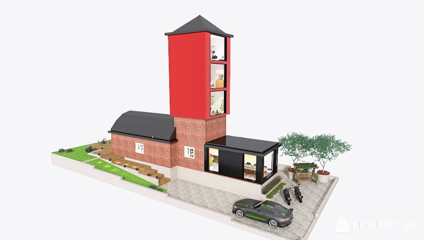 Fire station converted into a home 3d design picture 651.87