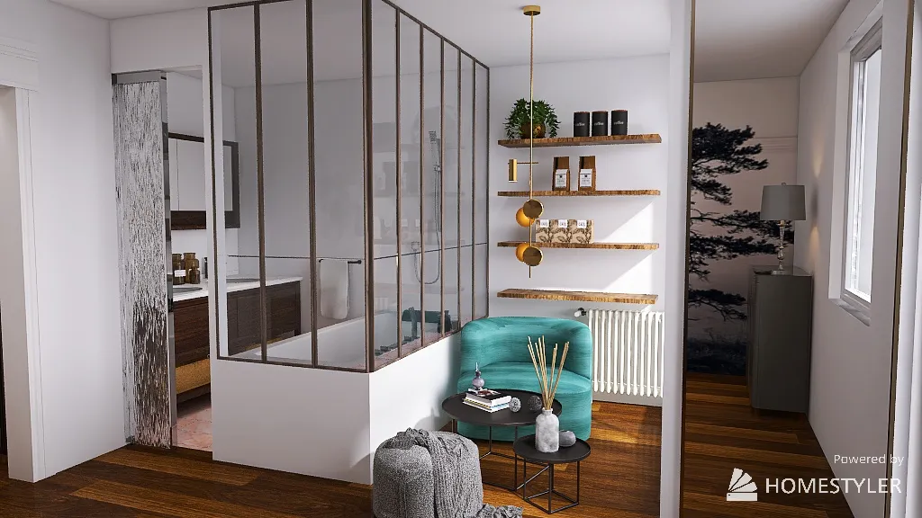 Projet réaménagement étage chambres - corrigée 3d design renderings