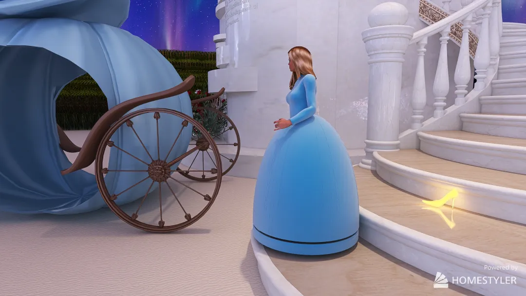 Cinderella 3d design renderings