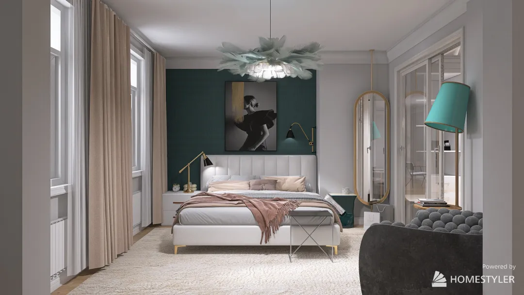 Kerry Bradshaw's Apartment 3d design renderings