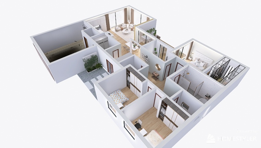 3 Bedroom, 250 sqm house 3d design picture 248.21