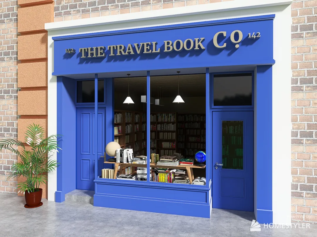 The Famous Notting Hill Bookshop 3d design renderings