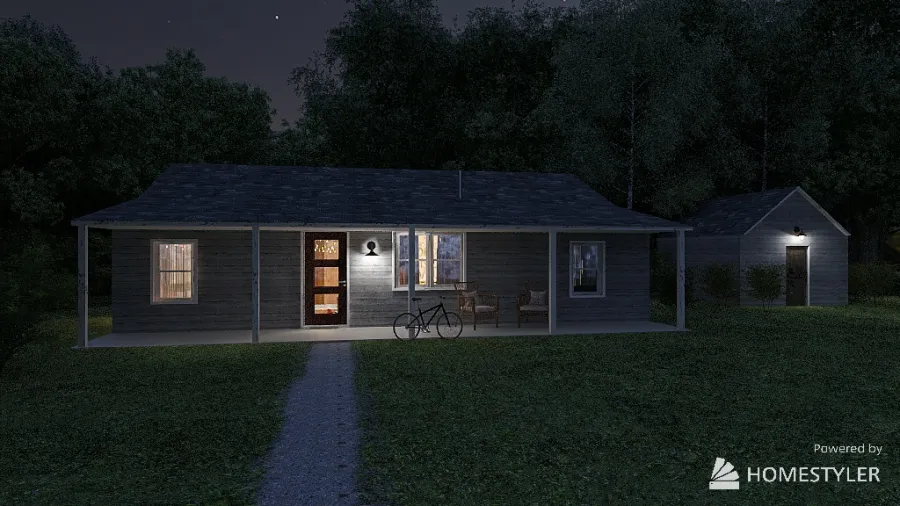 Stranger Things -Byers' house 3d design renderings