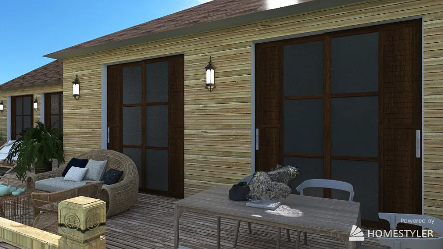 Petite maison bord de mer 3d design renderings