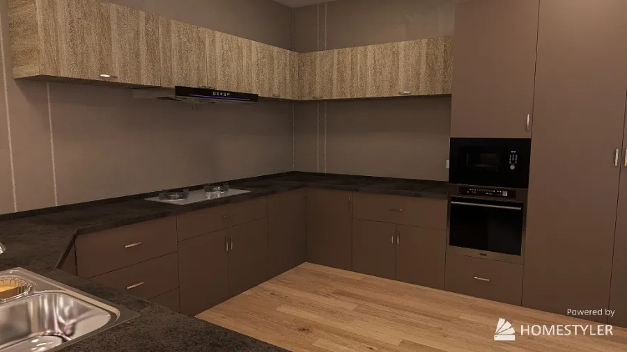 living dining kitchen 3d design renderings